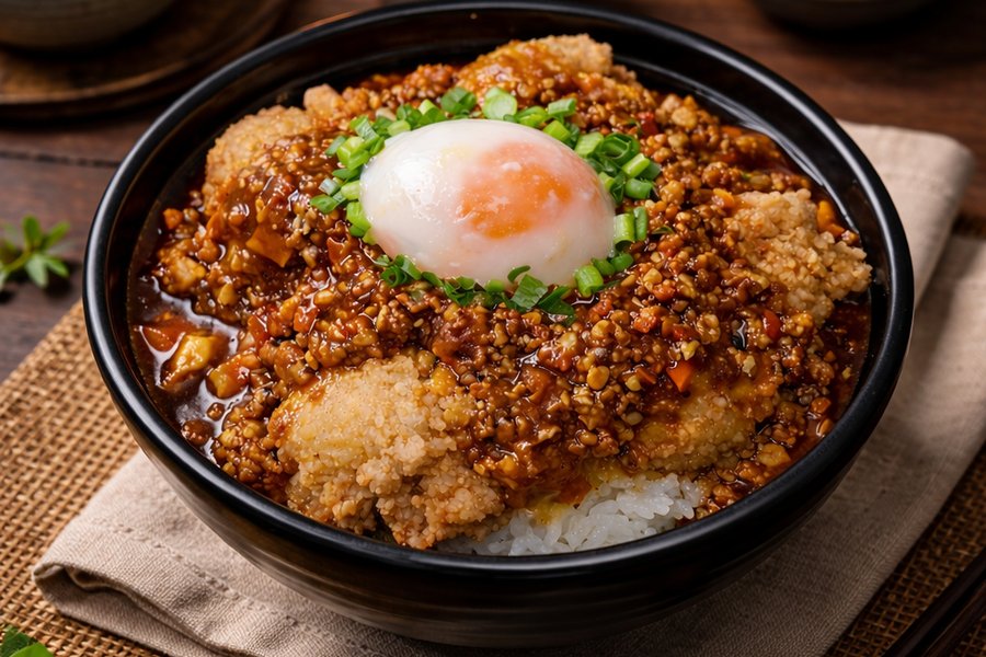 ウマ辛からあげマーボー丼