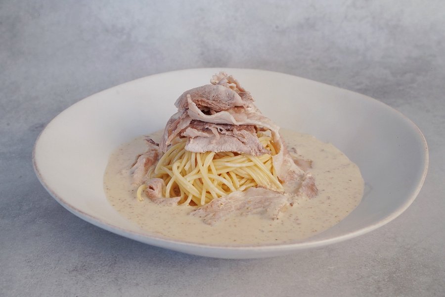 冷製スープパスタ☆胡麻豆乳しゃぶしゃぶ