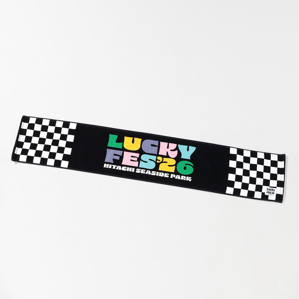 LuckyFes'26】マフラータオル / ブラックチェック | Luckyfes'26