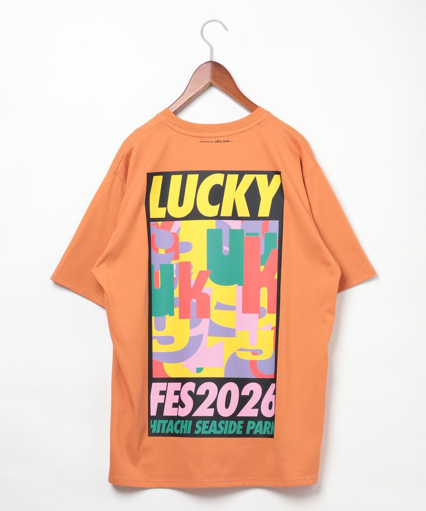 LuckyFes'26】プリントTEE / バックデザインオレンジ | Luckyfes'26
